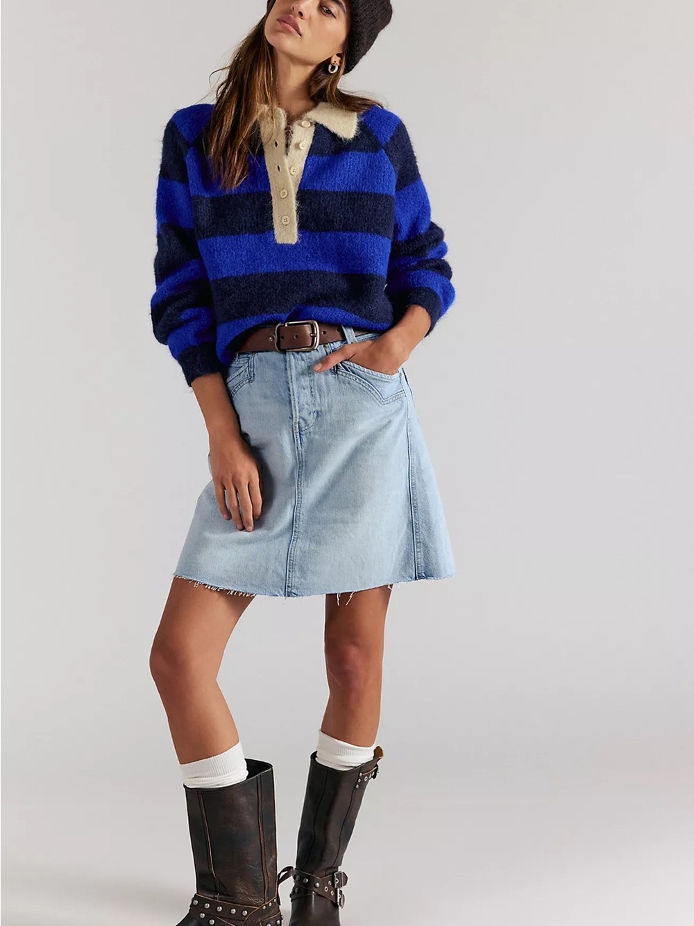 Free People We The Free Suzy Denim Midi Skirt
